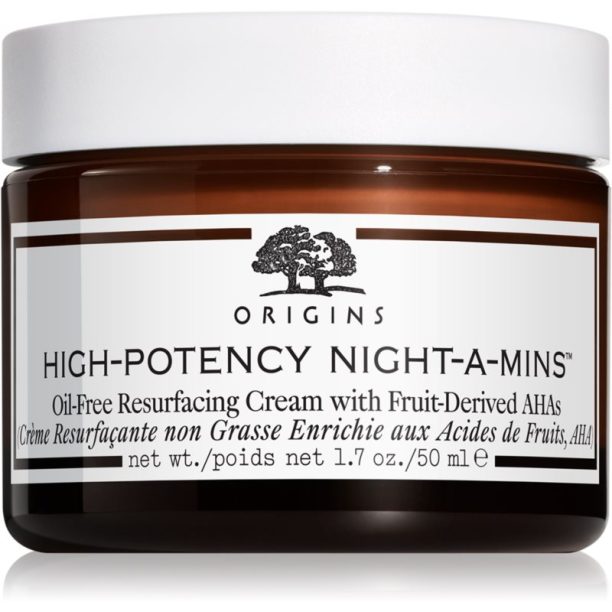 Origins High-Potency Night-A-Mins™ Oil-Free Resurfacing Gel Cream With Fruit-Derived AHAs регенериращ нощен крем за въстановяване плътността на кожата на ниска цена