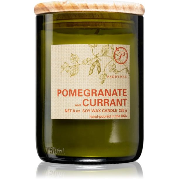 Paddywax Eco Green Pomegranate & Currant ароматна свещ 226 гр.