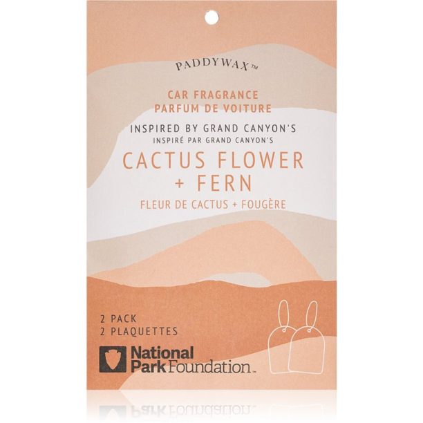 Paddywax Parks Cactus Flower + Fern aроматизатор за автомобил 2 бр.