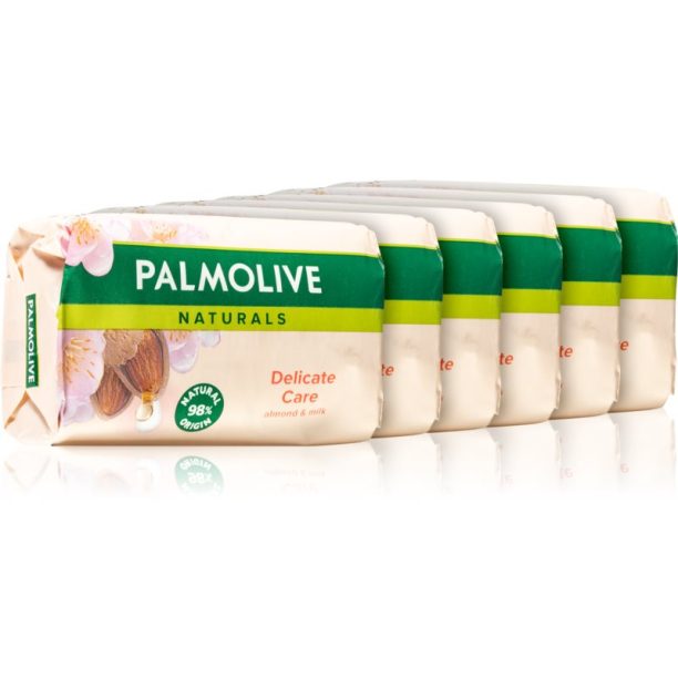 Palmolive Naturals Almond естествен твърд сапун с екстрат от бадеми 6x90 гр.