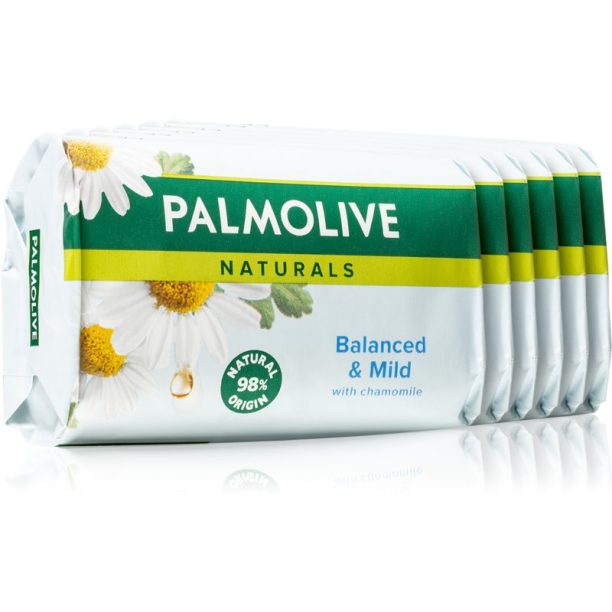 Palmolive Naturals Chamomile твърд сапун с лайка 6x90 гр.