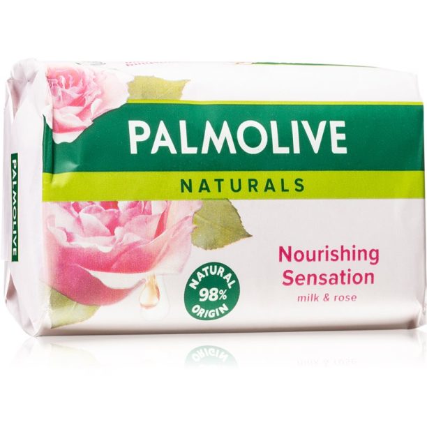 Palmolive Naturals Milk & Rose твърд сапун с аромат на рози 90 гр.