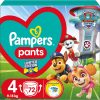 Pampers Active Baby Pants Paw Patrol Size 4 еднократни пелени гащички 9-15 kg 72 бр.