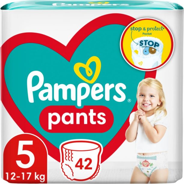 Pampers Baby Pants Size 5 еднократни пелени гащички 12-17 kg 42 бр. на ниска цена