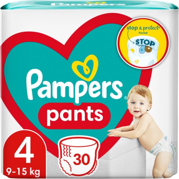 Pampers Pants Size 4 еднократни пелени гащички 9 – 15 kg 30 бр.