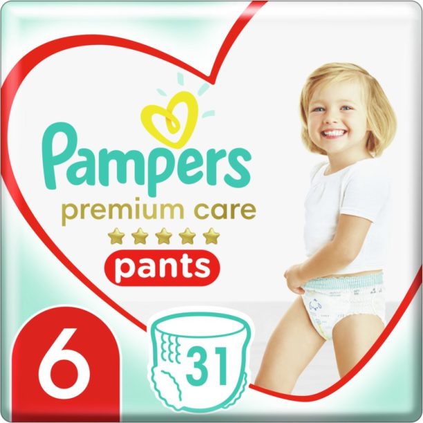 Pampers Premium Care Pants Extra Large Size 6 еднократни пелени гащички 15+ kg 31 бр.