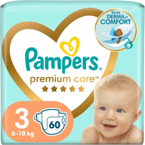 Premium Care Size 3 Pampers Premium Care Size 3 еднократни пелени 6-10 kg 60 бр.