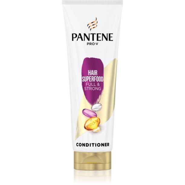 Pantene Hair Superfood Full & Strong балсам за подхранване и блясък 200 мл. на ниска цена