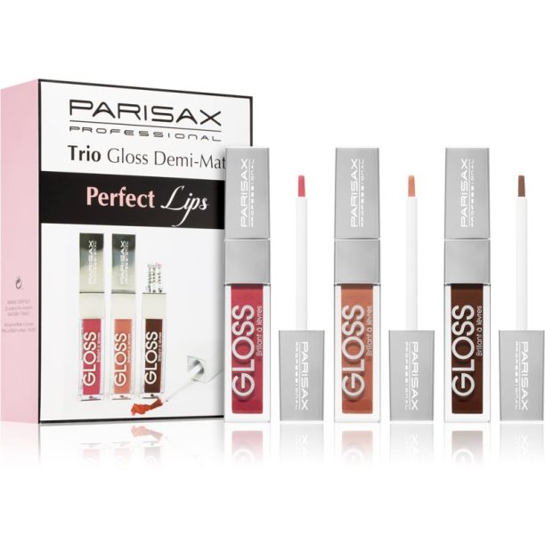 Parisax Perfect Lips Trio комплект гланц за устни Demi-Mat