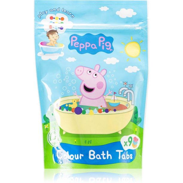 Peppa Pig Colour Bath Tabs цветни разтворими таблети за вана 9x16 гр.