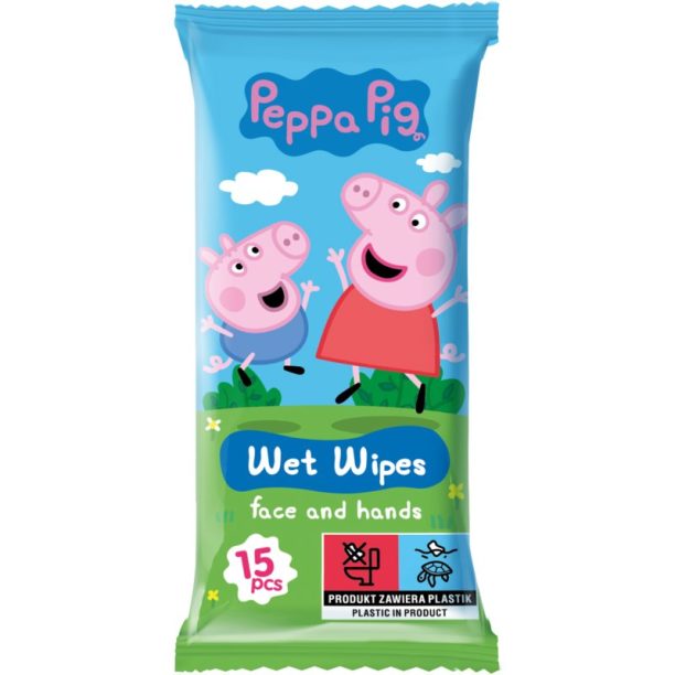 Peppa Pig Wet Wipes мокри почистващи кърпички за деца 15 бр.