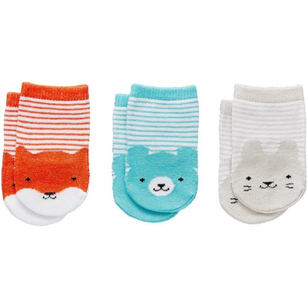 Petit Collage Baby Socks чорапи за бебета 0+ 3 бр.