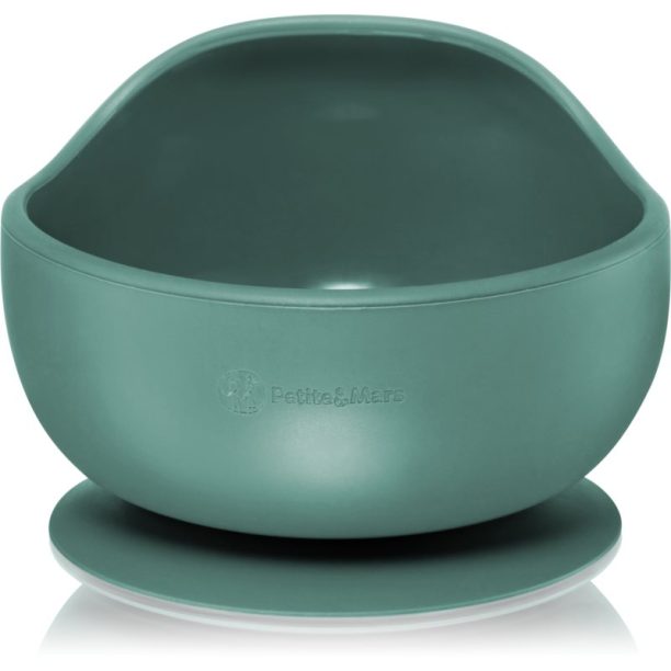 Petite&Mars Take&Match Silicone Bowl купичка с вендуза Misty Green 6 m+ 360 мл.