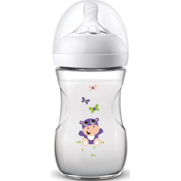 Philips Avent Natural Animals бебешко шише Hippo 260 мл. на ниска цена