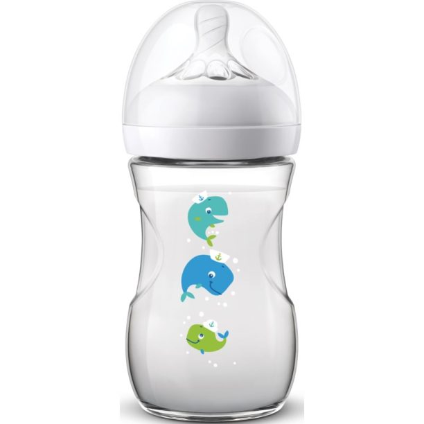 Philips Avent Natural Animals бебешко шише Whale 260 мл. на ниска цена