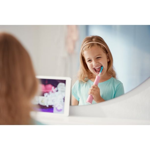 Philips Sonicare For Kids 3+ HX6352/42 звукова електрическа четка за зъби за деца с Bluetooth връзка Pink 1 бр. купи на топ цена