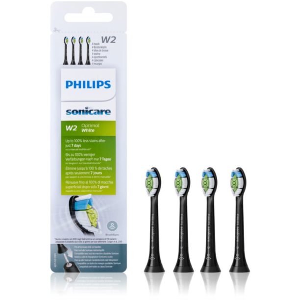 Philips Sonicare Optimal White Standard HX6064/11 резервни глави за четка за зъби Black 4 бр. на ниска цена