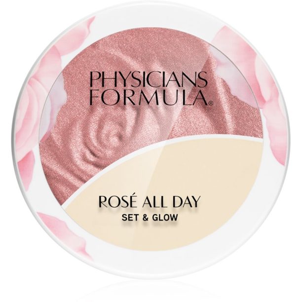 Physicians Formula Rosé All Day озаряваща пудра с балсам цвят Brigtening Rose 9 гр.