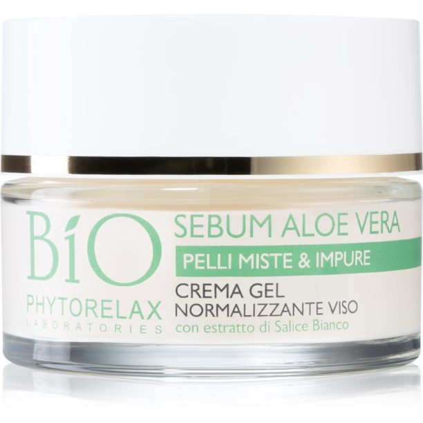 Phytorelax Laboratories Bio Sebum Aloe Vera хидратиращ гел крем за редукция на мазнината на кожа 50 мл.