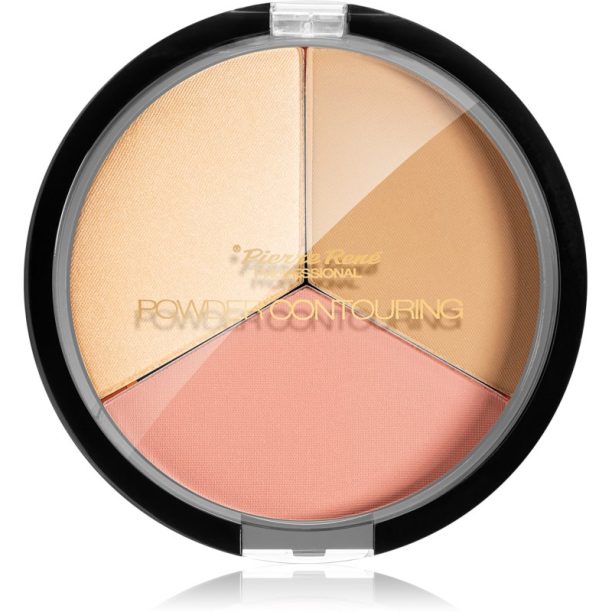 Pierre René Powder Contouring палитра за контуриране и озаряване 23 гр.