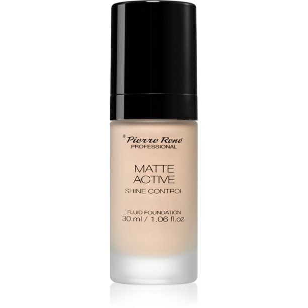 Pierre René Professional Matte Active матиращ фон дьо тен цвят 02 Porcelain 30 мл.