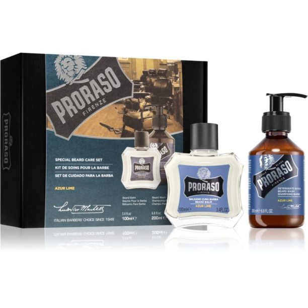 Proraso Set Beard Classic подаръчен комплект Azur Lime за мъже