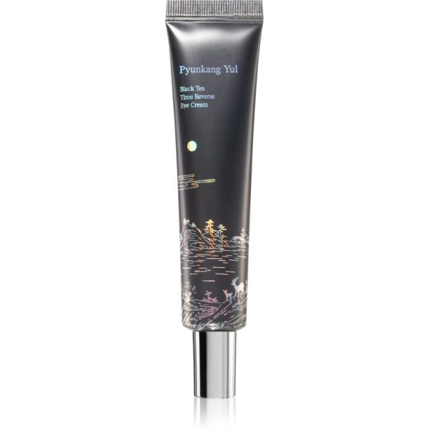 Pyunkang Yul Black Tea Time Reverse Eye Cream коригиращ крем за околоочната зона за освежаване и изглаждане на кожата 25 мл.