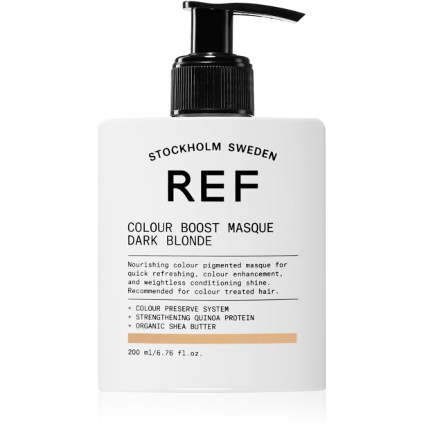 REF Colour Boost Masque нежна подхранваща маска без перманентни цветови пигменти Dark Blonde 200 мл.