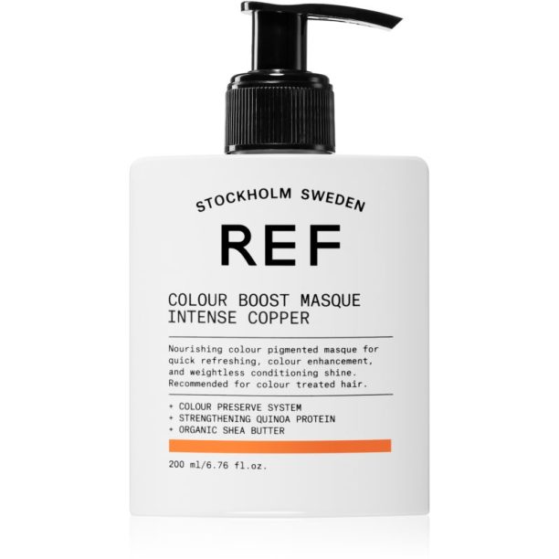 REF Colour Boost Masque нежна подхранваща маска без перманентни цветови пигменти INTENSE COPPER 200 мл.