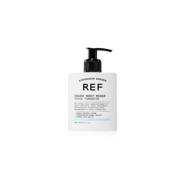 REF Colour Boost Masque нежна подхранваща маска без перманентни цветови пигменти VIVID TURQUOISE 200 мл.