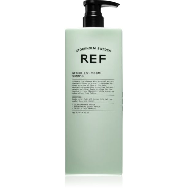 REF Weightless Volume Shampoo шампоан за тънка коса без обем в корените 750 мл.