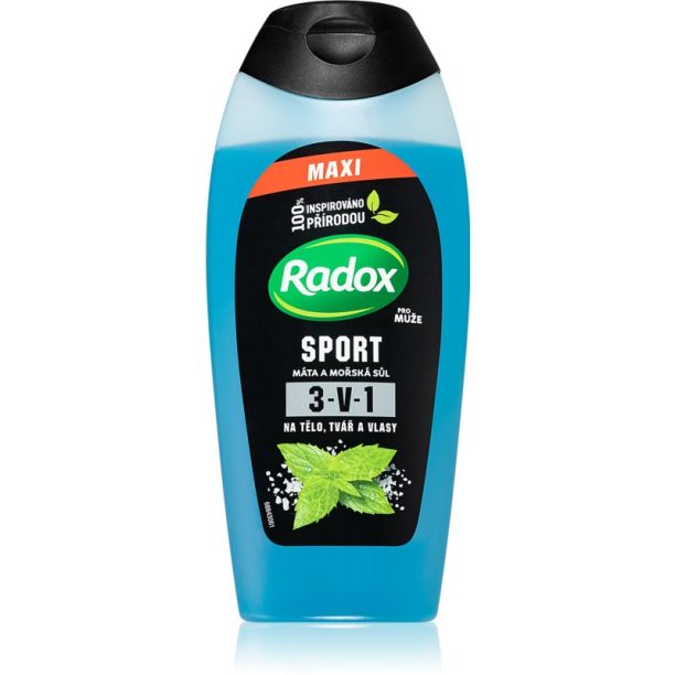 Radox Sport Mint & Sea Salt енергизиращ душ-гел за мъже 400 мл.