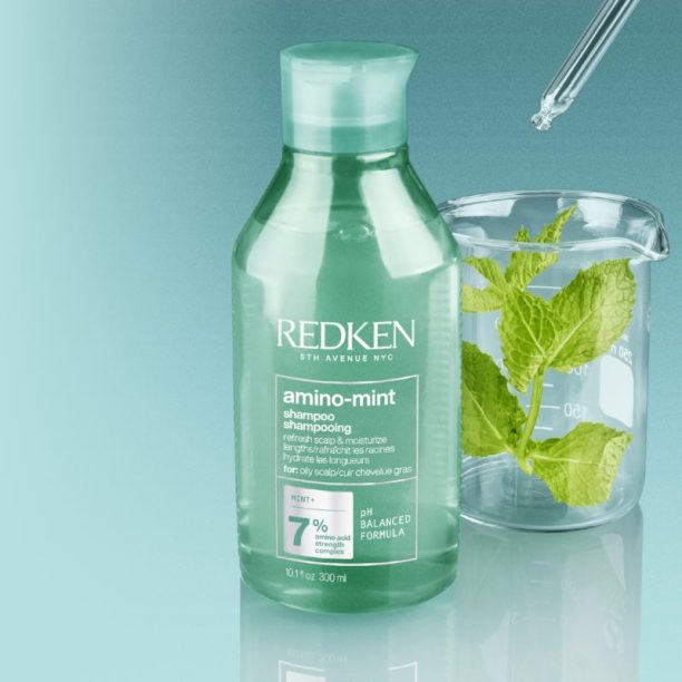 Redken Amino Mint нежен почистващ шампоан за бързо омазняваща се коса 300 мл. купи на топ цена