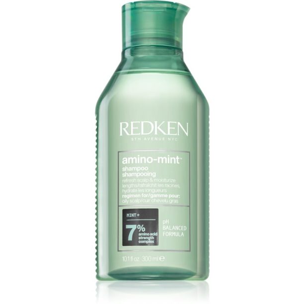 Redken Amino Mint нежен почистващ шампоан за бързо омазняваща се коса 300 мл. на ниска цена