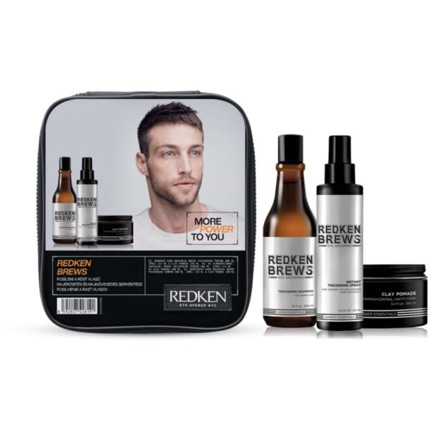 Redken Brews подаръчен комплект (за фина коса) за мъже на ниска цена