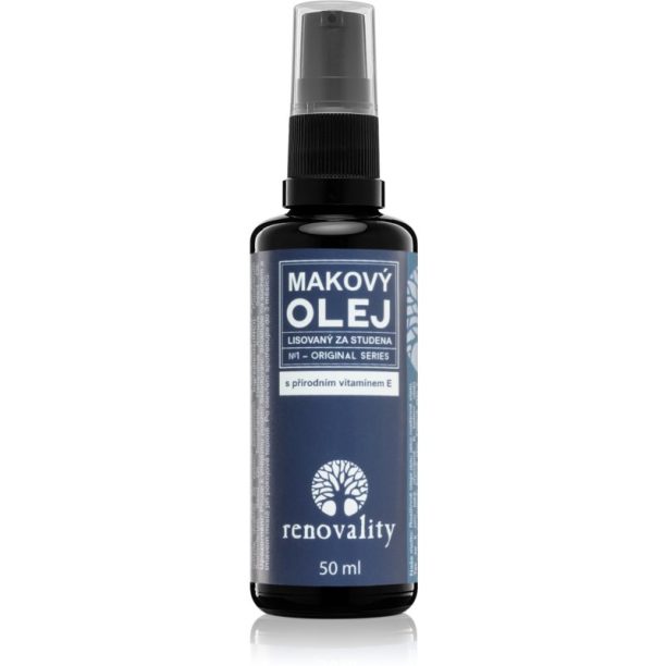 Renovality Original Series Poppy seed oil with natural vitamin E маково олио студено пресовано 50 мл.