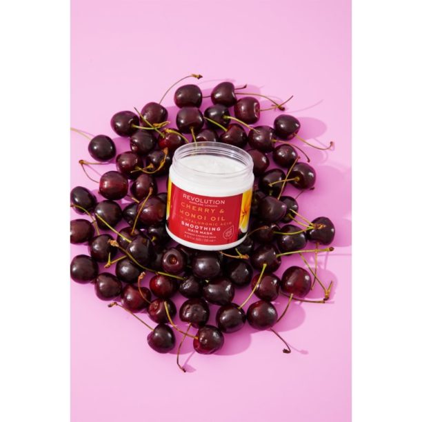 Revolution Haircare Hair Mask Cherry & Manoi Oil изглаждаща маска за чуплива и къдрава коса 200 мл. купи на топ цена