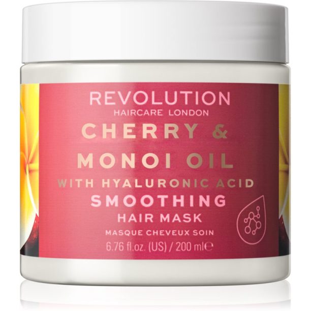 Revolution Haircare Hair Mask Cherry & Manoi Oil изглаждаща маска за чуплива и къдрава коса 200 мл.