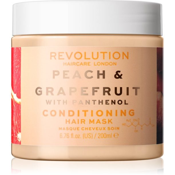 Revolution Haircare Hair Mask Peach & Grapefruit хидратираща и озаряващ маска За коса 200 мл.