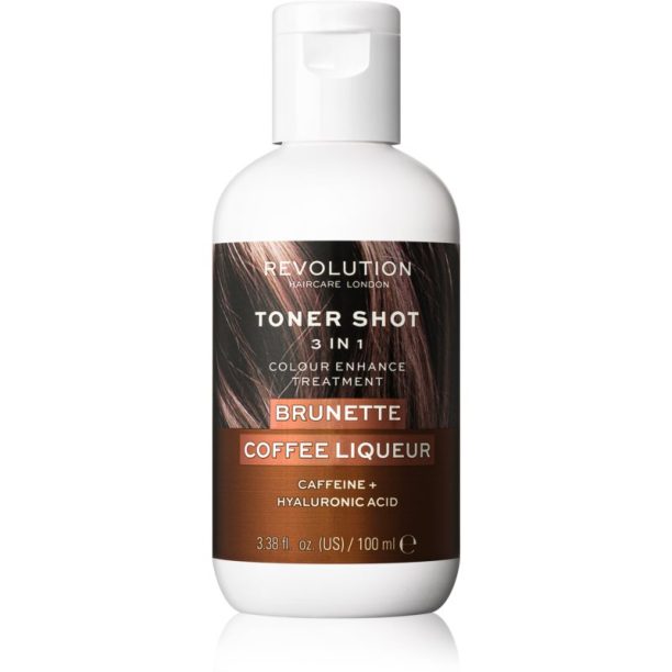 Revolution Haircare Toner Shot Brunette Coffee Liquer подхранваща тонираща маска 3 в 1 цвят Brunette Coffee Liquer 100 мл. на ниска цена