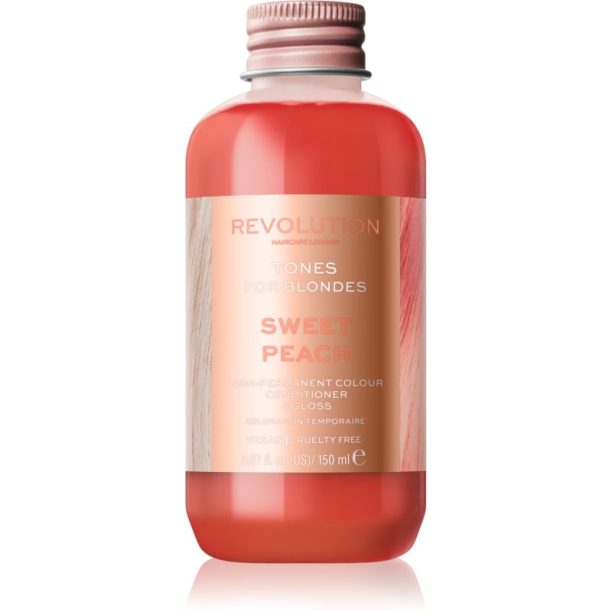 Revolution Haircare Tones For Blondes тониращ балсам за руса коса цвят Sweet Peach 150 мл. на ниска цена