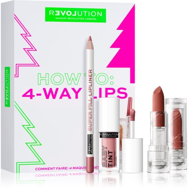 Revolution Relove How To: 4-Way Lips подаръчен комплект (за устни)