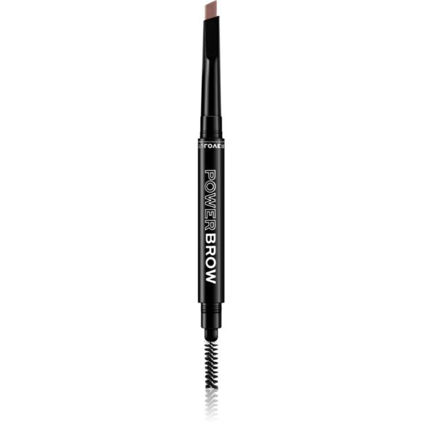 Revolution Relove Power Brow молив за вежди с четка цвят Brown 0