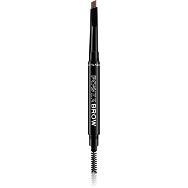 Revolution Relove Power Brow молив за вежди  с четка цвят Dark Brown 0