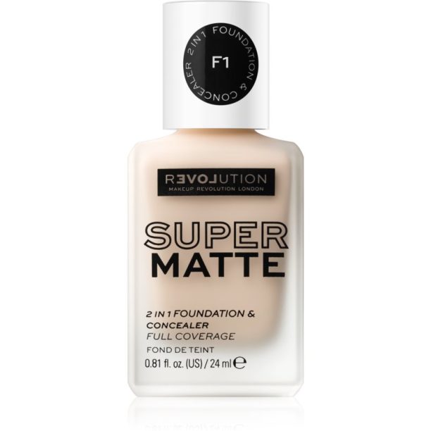 Revolution Relove Super Matte Foundation дълготраен матиращ фон дьо тен цвят F1 24 мл. на ниска цена