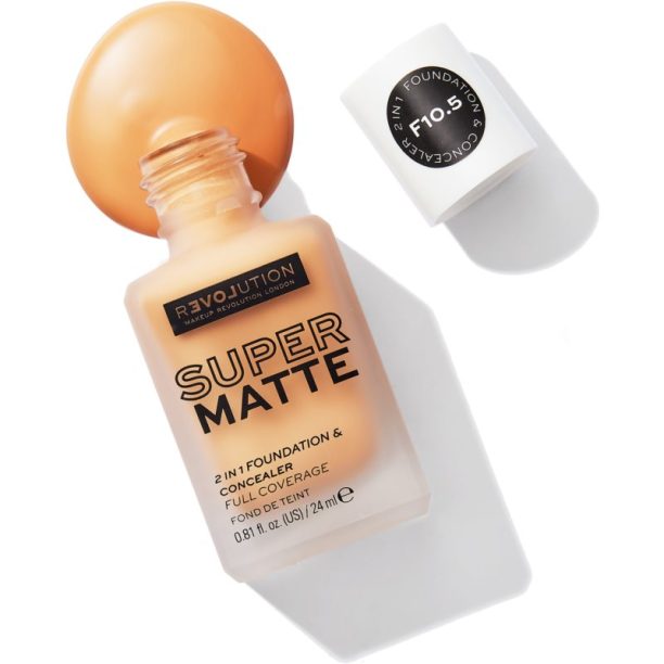 Revolution Relove Super Matte Foundation дълготраен матиращ фон дьо тен цвят F10.5 24 мл. купи на топ цена