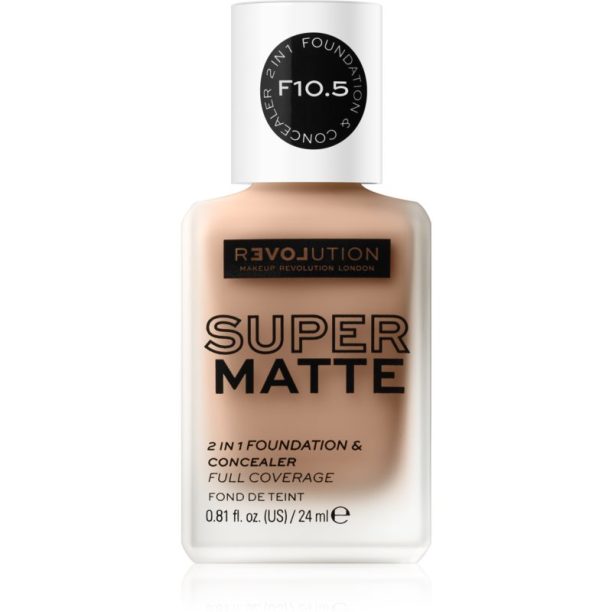 Revolution Relove Super Matte Foundation дълготраен матиращ фон дьо тен цвят F10.5 24 мл. на ниска цена