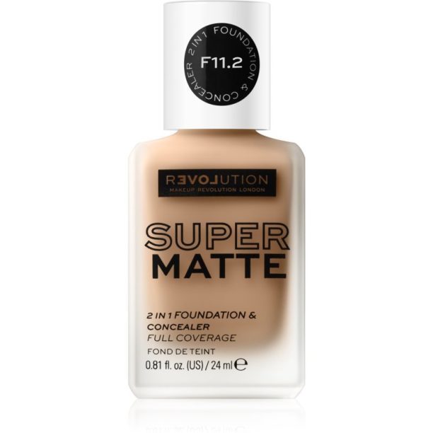 Revolution Relove Super Matte Foundation дълготраен матиращ фон дьо тен цвят F11.2 24 мл. на ниска цена