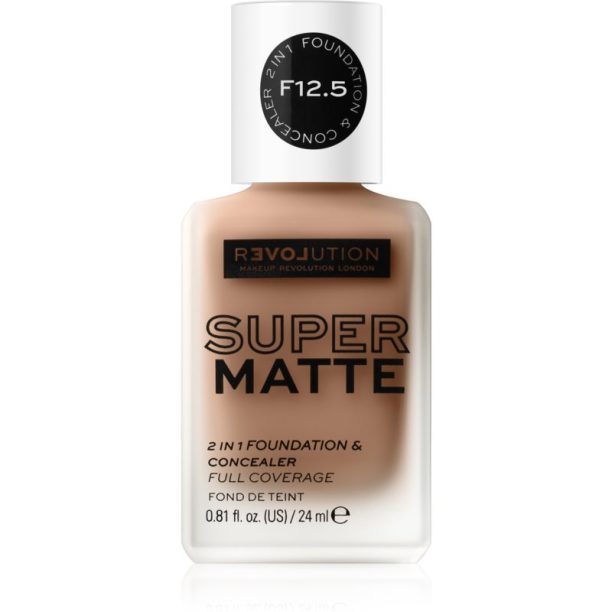 Revolution Relove Super Matte Foundation дълготраен матиращ фон дьо тен цвят F12.5 24 мл. на ниска цена