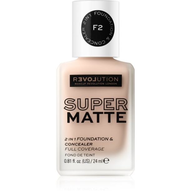 Revolution Relove Super Matte Foundation дълготраен матиращ фон дьо тен цвят F2 24 мл. на ниска цена